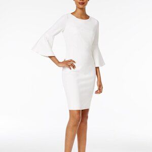 NWT Calvin Klein Bell　Sleeve Sheath Dress